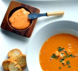 sauce rouille et soupe de homard