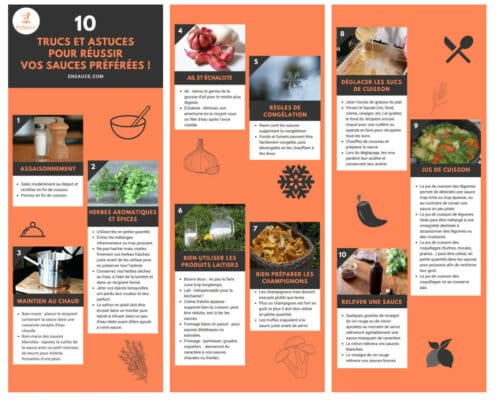 10 astuces pour réussir vos recettes de sauces infographie ensauce.com